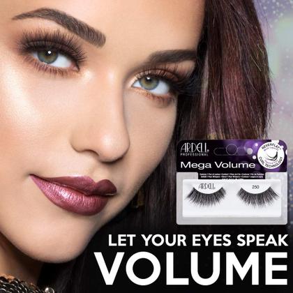 Imagem de Cílios postiços Ardell Mega Volume Lash 250 com Curl Tech 4 pares