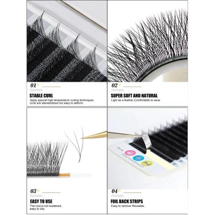 Imagem de Cílios Postiços Em Forma De W 3D De Mink, Macios E Com Aparência Natural, Suprimentos Para Extensão