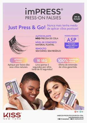 Imagem de Cílios Postiços ImPRESS Presson Falsies Voluminous 2 Kiss NY