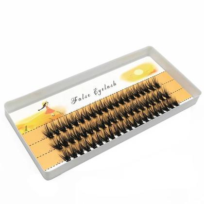Imagem de Cílios Postiços Naturais De Visón, Caixa Com 60 Pacotes, Curvatura C/D, 40D 50D, Extensões De Cílios