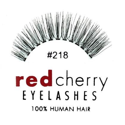 Imagem de Cílios postiços Red Cherry 218, pacote com 6 unidades, 100% cabelo humano