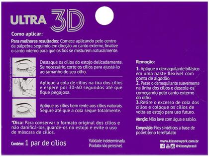 Imagem de Cílios Postiços Volumosos 3D Inteiro Kiss New York I-Envy Collection Ultra 127