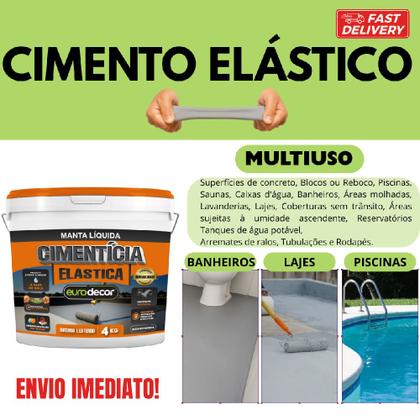 Imagem de Cimento Elástico 4 Kilo Cinza - 06.01.05.0001 - EURODECOR