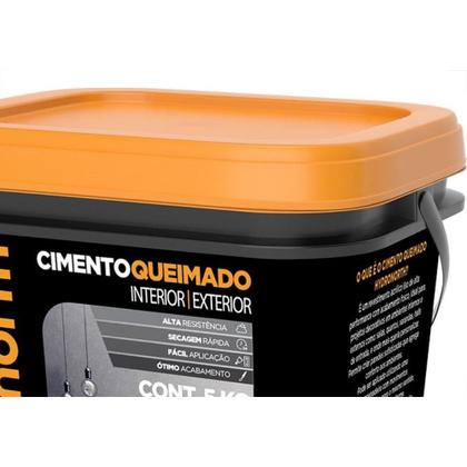 Imagem de Cimento Queimado Cinza Hydronorth Fosco Garoa De Inverno 5Kg
