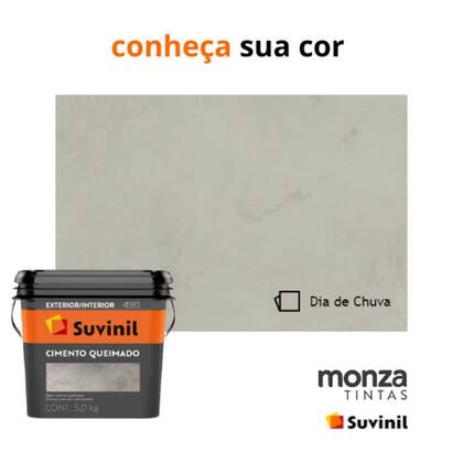 Cimento Queimado Dia De Chuva Suvinil 5kg - Cimento para Construção ...