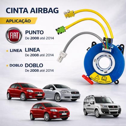 Imagem de Cinta Airbag Buzina Punto Linea Doblo 2008 A 2014