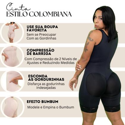 Imagem de Cinta Barriga Zero Faixas Colombianas Body Macacão
