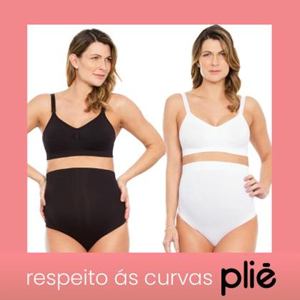 Imagem de Cinta Calcinha Cintura Alta Cavada Plié Linha Maternidade Gestante 