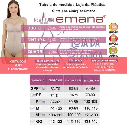 Imagem de Cinta Cavada Body Cirurgia Plástica Tecido Emana New Form