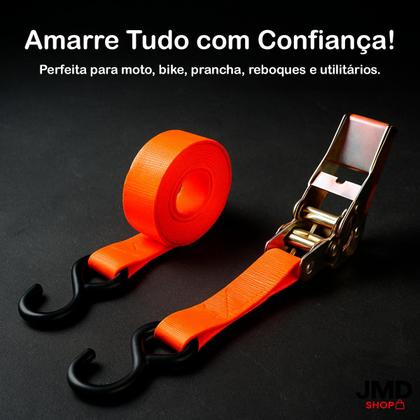 Imagem de Cinta com Catraca para Transporte de Cargas 4,5m Capacidade 200kg Resistência