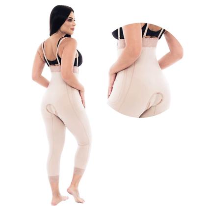 Imagem de Cinta Compressão Pós Cirúrgica Longa Abertura Fecho Frontal