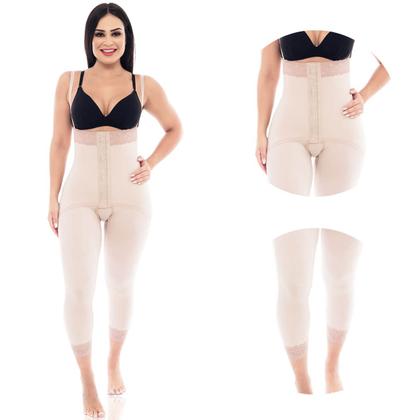 Imagem de Cinta Compressão Pós Cirúrgica Longa Abertura Fecho Frontal