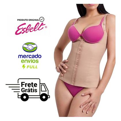 Imagem de Cinta Corselet Esbelt Cotton Modeladora Alça 431 Compressão Modelform Abdominal Feminina