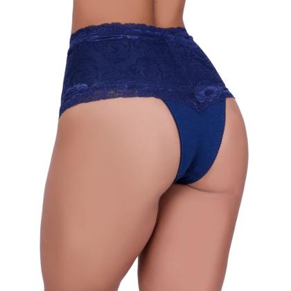 Imagem de Cinta de Algodão com Detalhe em Renda Calcinha Cós Alto Modeladora - c3 KAREN