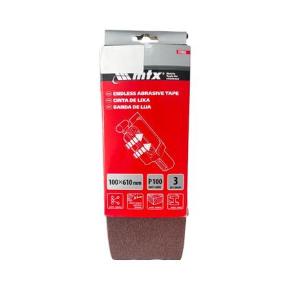 Imagem de Cinta De Lixa 100 X 610mm 100 Graos 3 Pçs