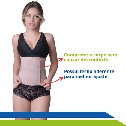 Imagem de Cinta Faixa Cirurgia Abdominal Elástica 3 Gomos Abdominoplastia Hérnia Bariátrica UN New Form