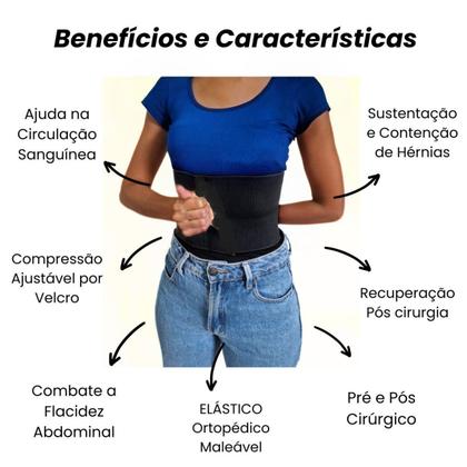 Imagem de Cinta Faixa Torácica Costela Abdominal Elástica 2 Gomos Paineis