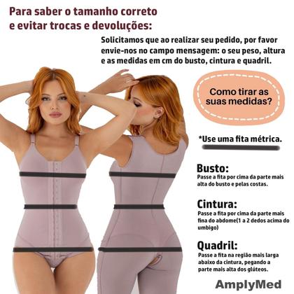 Imagem de Cinta Modeladora alças finas meia perna Preto M Diamante Preciosa Comfort Doron