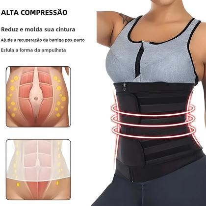 Imagem de Cinta Modeladora de Neoprene para Cintura - Respirável e Confortável