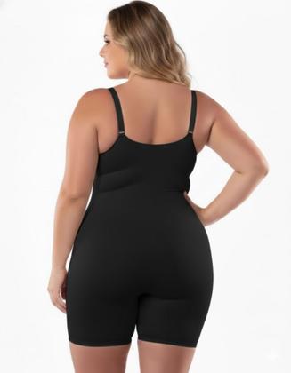 Imagem de Cinta Modeladora Macaquinho Plus Size Tamanhos Grandes - Body Modelador Macaquinho Com Bojo