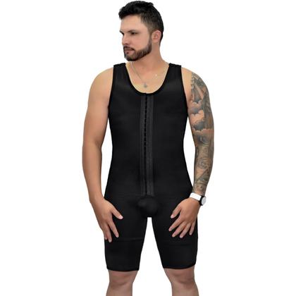 Imagem de Cinta Modeladora Masculino Alta Compressão Tecido Cetinete