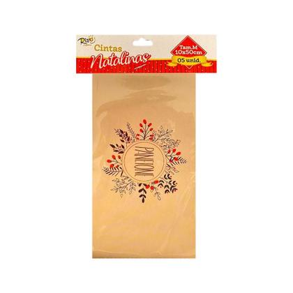 Imagem de Cinta Natalina - Bege - Panetone - 5 UN - Rizzo