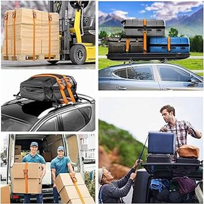 Cinta P/ Amarrar Carga Com Catraca 4,5m Até 60kg Cor Preto ou Laranja 2un - Troya Tools Imagem de Cinta P/ Amarrar Carga Com Catraca 4,5m Até 60kg Cor Preto ou Laranja 2un