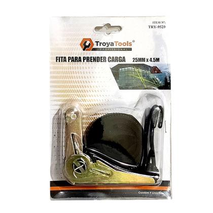 Cinta P/ Amarrar Carga Com Catraca 4,5m Até 60kg Cor Preto ou Laranja 2un - Troya Tools Imagem de Cinta P/ Amarrar Carga Com Catraca 4,5m Até 60kg Cor Preto ou Laranja 2un