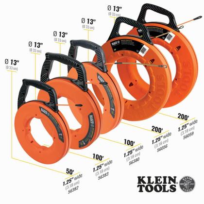 Imagem de Cinta Pasacables Klein Tools 56056 de Fibra de Vidrio 60 m No Conductora