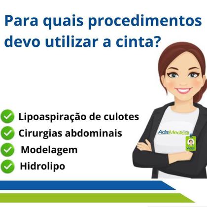 Imagem de Cinta Pós Cirúrgica Completa Lipoaspiração e Abdominoplastia  Curta com Colchetes - Macom