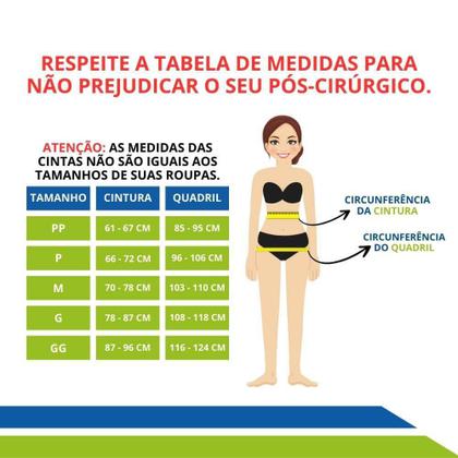 Imagem de Cinta Pós Cirúrgica Completa Lipoaspiração e Abdominoplastia  Curta com Colchetes - Macom