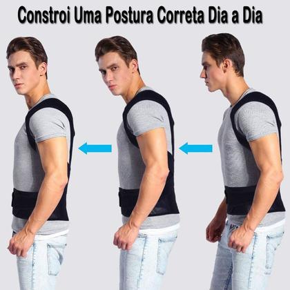 Imagem de Cinta Postural Corrige Postura Costas Coluna Lombar Colete