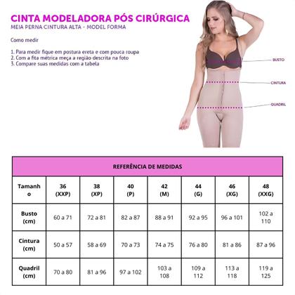 Imagem de Cinta Slim Modeladora Curta Abertura Frontal Pós Cirúrgica