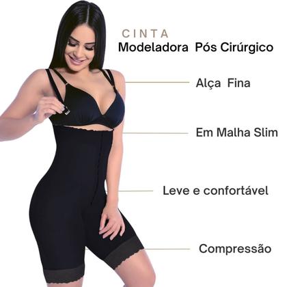 Imagem de Cinta Slim Modeladora Curta Abertura Frontal Pós Cirúrgica