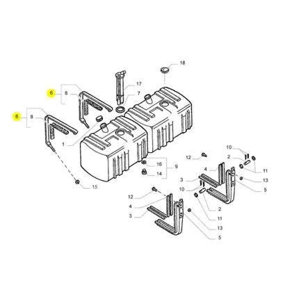 Imagem de Cinta Tanque Flexível Para Iveco Eurotech - 7138856