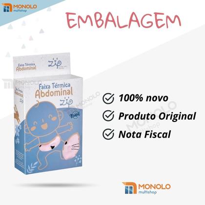 Imagem de Cinta Térmica Cólica Bebe com Bolsa Semente Erva Anti Gases