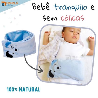 Imagem de Cinta Térmica Cólica Bebe com Bolsa Semente Erva Anti Gases