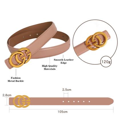 Imagem de Cinto Aurolan, moda feminina clássica, couro com fivela de metal