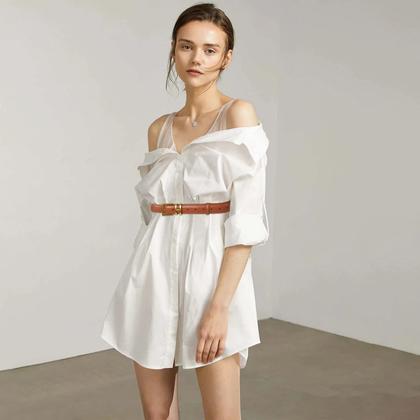 Imagem de Cinto Aurolan, moda feminina clássica, couro com fivela de metal