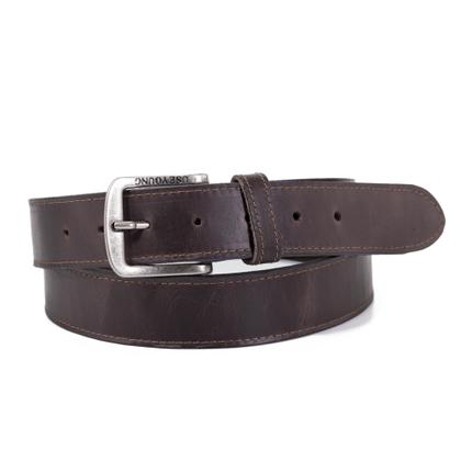 Imagem de Cinto Casual Masculino de Couro Fivela Ajustável Estilo Clássico Sofisticado