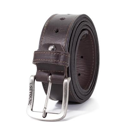 Imagem de Cinto Casual Masculino de Couro Fivela Ajustável Estilo Clássico Sofisticado