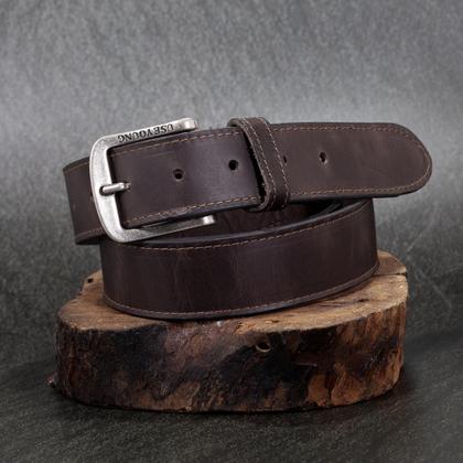 Imagem de Cinto Casual Masculino de Couro Fivela Ajustável Estilo Clássico Sofisticado