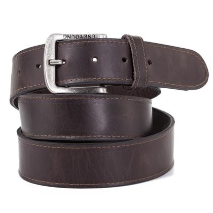 Imagem de Cinto Casual Masculino de Couro Fivela Ajustável Estilo Clássico Sofisticado