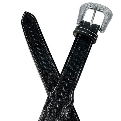 Imagem de Cinto Country Infantil Strass Cruz Preto Oklahoma Country
