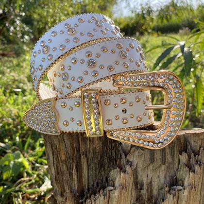 Imagem de Cinto Country Plus Size Feminino Com Strass Vaquejada 135cm