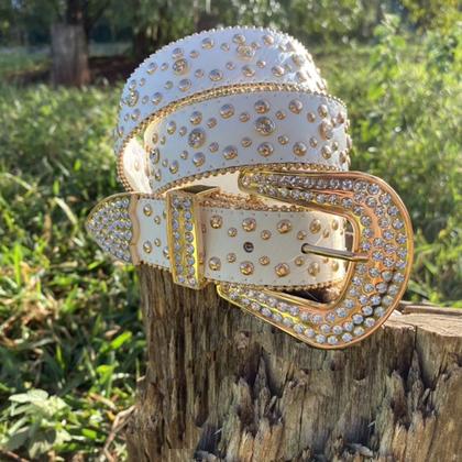 Imagem de Cinto Country Plus Size Feminino Com Strass Vaquejada 135cm