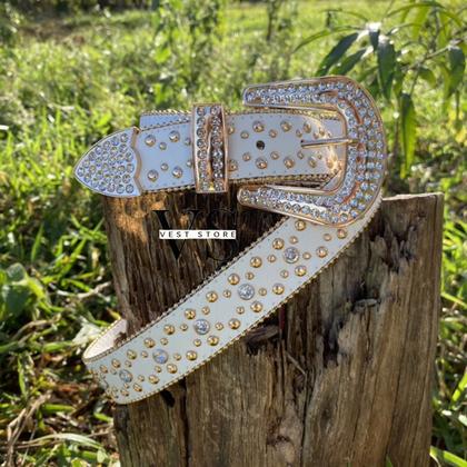 Imagem de Cinto Country Plus Size Feminino Com Strass Vaquejada 135cm
