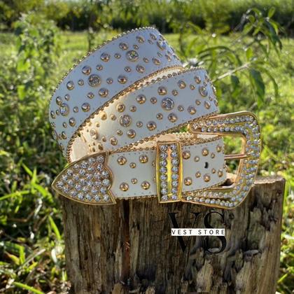 Imagem de Cinto Country Plus Size Feminino Com Strass Vaquejada 135cm