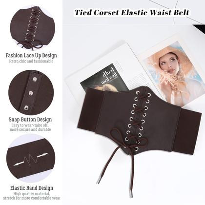 Imagem de Cinto de cintura JASGOOD, espartilho elástico com cadarço para mulheres