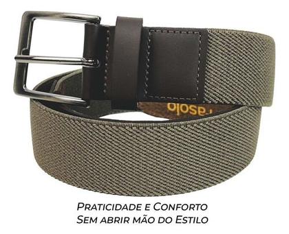 Imagem de Cinto de Couro Elástico Fasolo Linha Confort